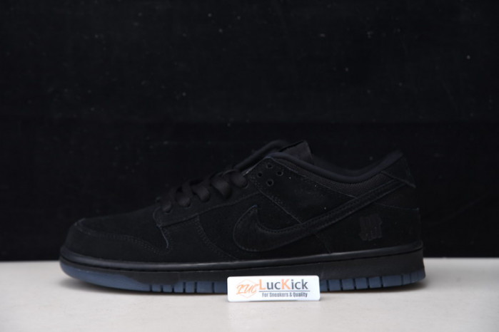 nike sb dunk low sp undefeated 5 on it black do9329-001