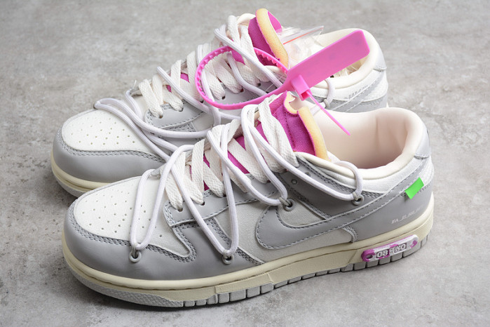 nike dunk low off-white lot 3 - dm1602-118