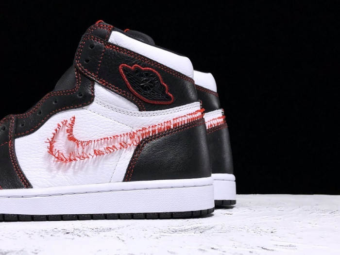 jordan 1 retro high defiant white black gym red cd6579-071