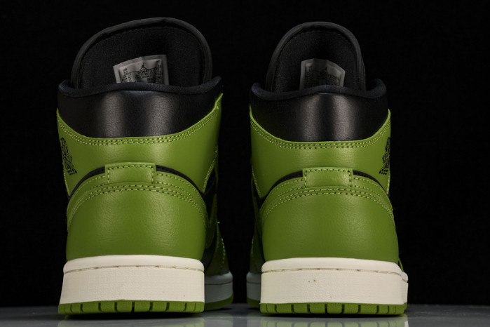 air jordan 1 mid“green black” bq6472-031
