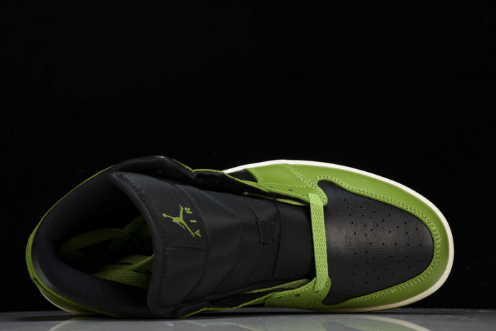 air jordan 1 mid“green black” bq6472-031