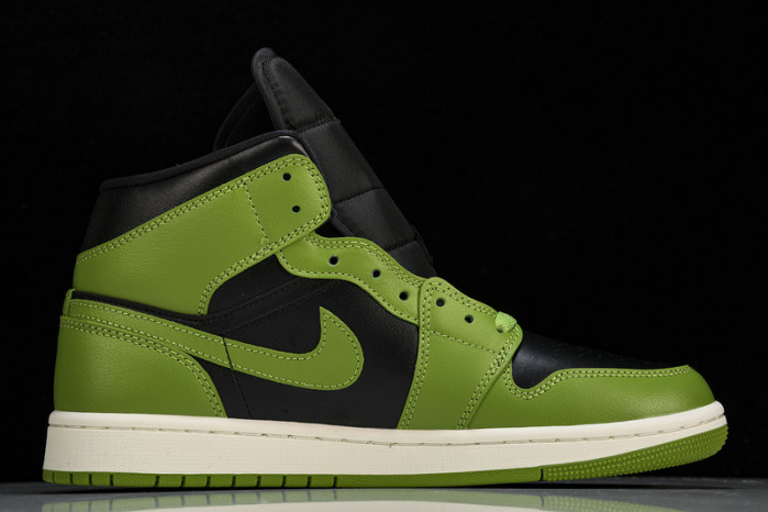 air jordan 1 mid“green black” bq6472-031