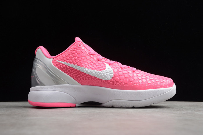 nike zoom kobe 6 think pink pinkfire metallic silver white  cw2190-601
