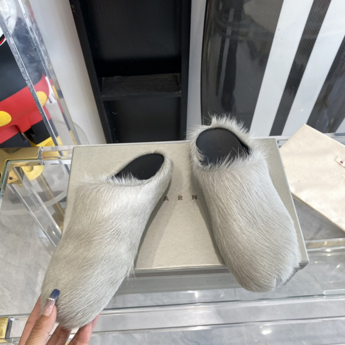 ma slide white fussbett sabot loafers mar-010