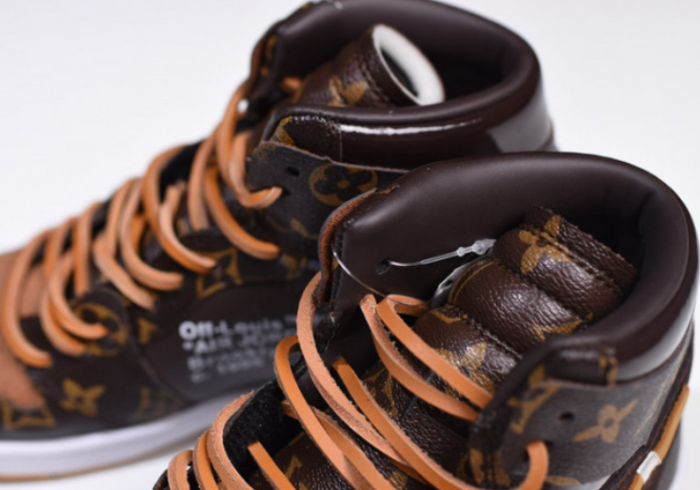 LV*OF x Air Jordan 1 Customs MENS AQ0818-202