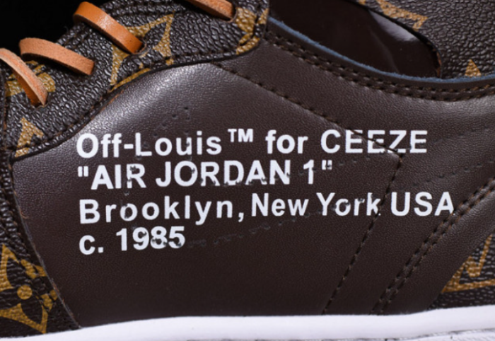 LV*OF x Air Jordan 1 Customs MENS AQ0818-202