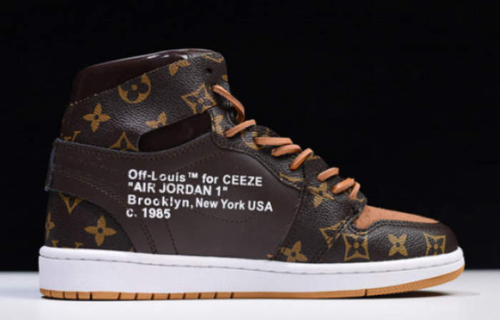 LV*OF x Air Jordan 1 Customs MENS AQ0818-202