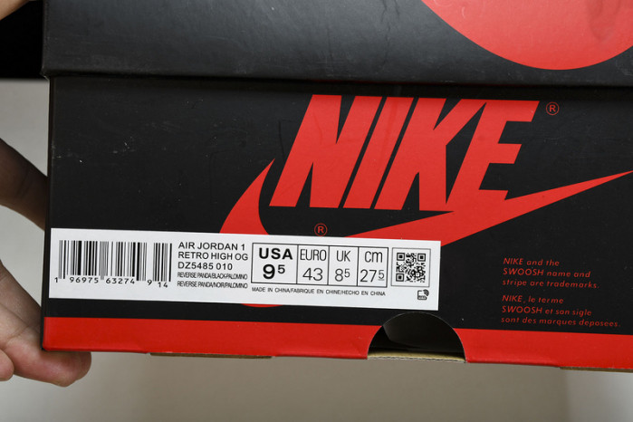 air jordan 1 high og “reverse panda” dz5485-010
