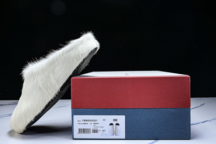 MA SLIDE WHITE FUSSBETT SABOT LOAFERS MAR-019