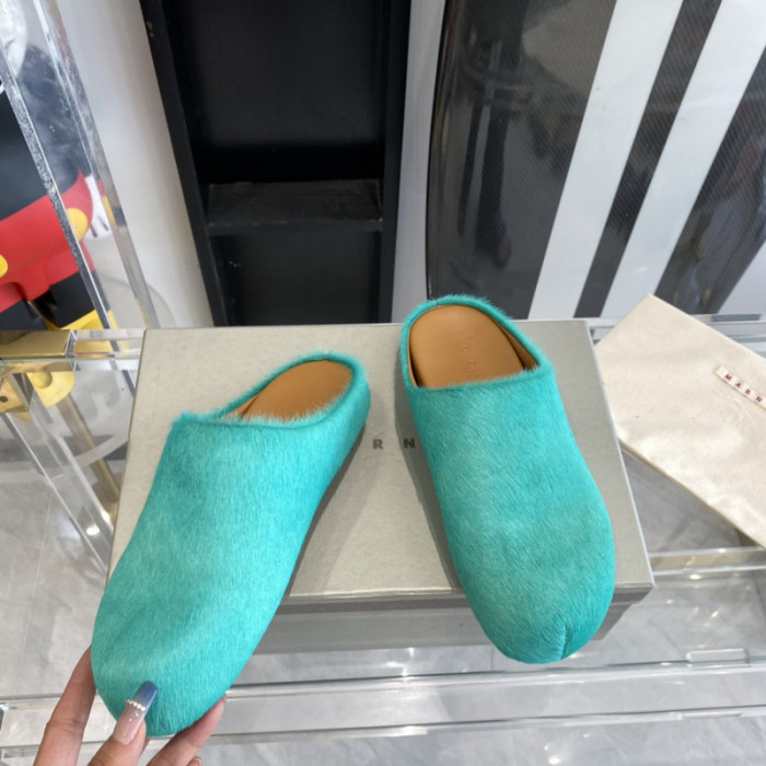ma slide white fussbett sabot loafers mar-009