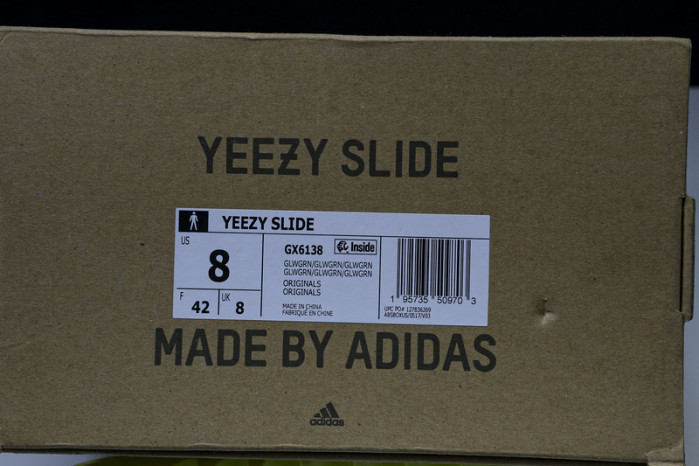 ye**ezy slide glow green   gx6138