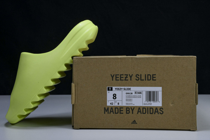 ye**ezy slide glow green   gx6138