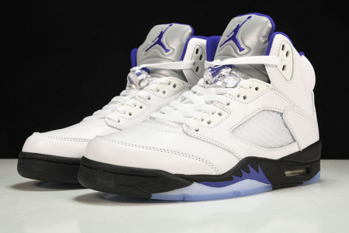 air jordan 5 white/dark concord-black dd0587-141