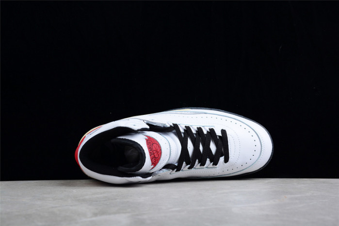 ow x air jordan 2 high sp white red dj4375--101