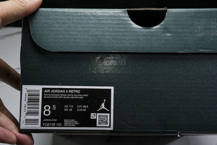 air jordan 4 retro "oxidized green" fq8138-103