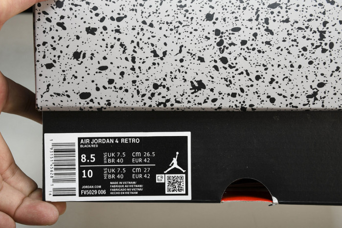air jordan 4“bred reimagined” fv5029-006